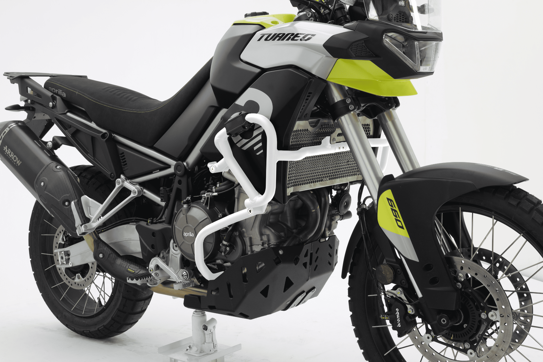 Arceau de sécurité blanc pour Aprilia Tuareg 660