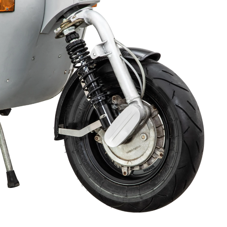 Aile 2.0 Garelli EVO II pour Vespa PX 80-200ccm, carbone clair, support en acier inoxydable