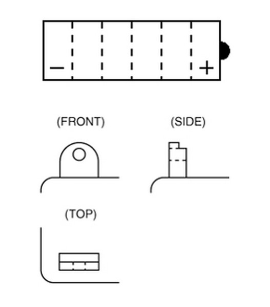 Batterie Yuasa YB10L-B, 12 V, 11 A, standard, sans pack d'acide, 135x90x145
