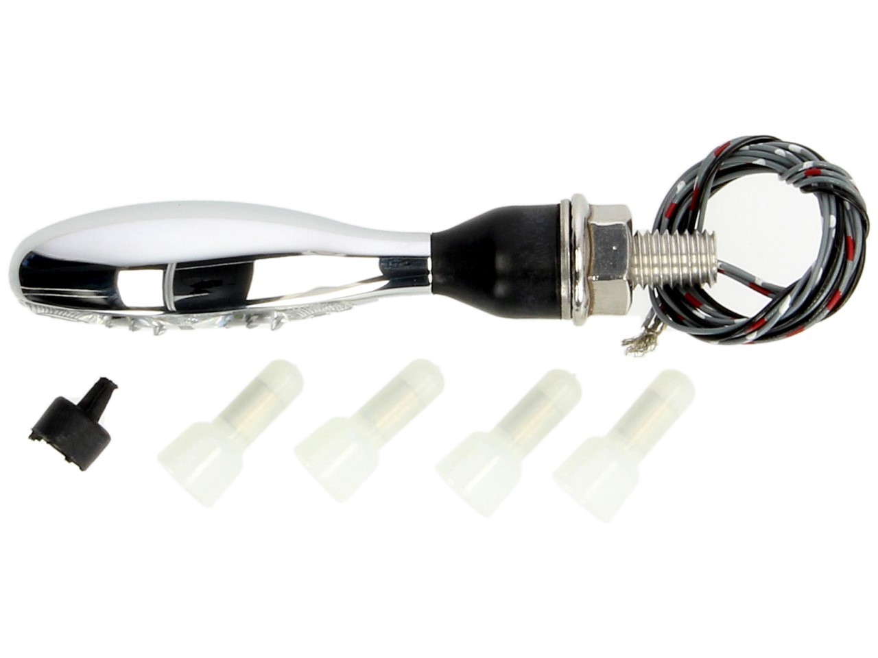 Clignotants Kellermann, feux arrière et stop, Micro 1000 DF, acier, LED, HL/HR, 12 V, chrome brillant