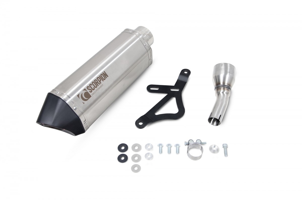 Échappement sport Scorpion "Red Power" argent pour Vespa GTS/GTS Super/GTV 300ccm HPE (`20-) Euro 5