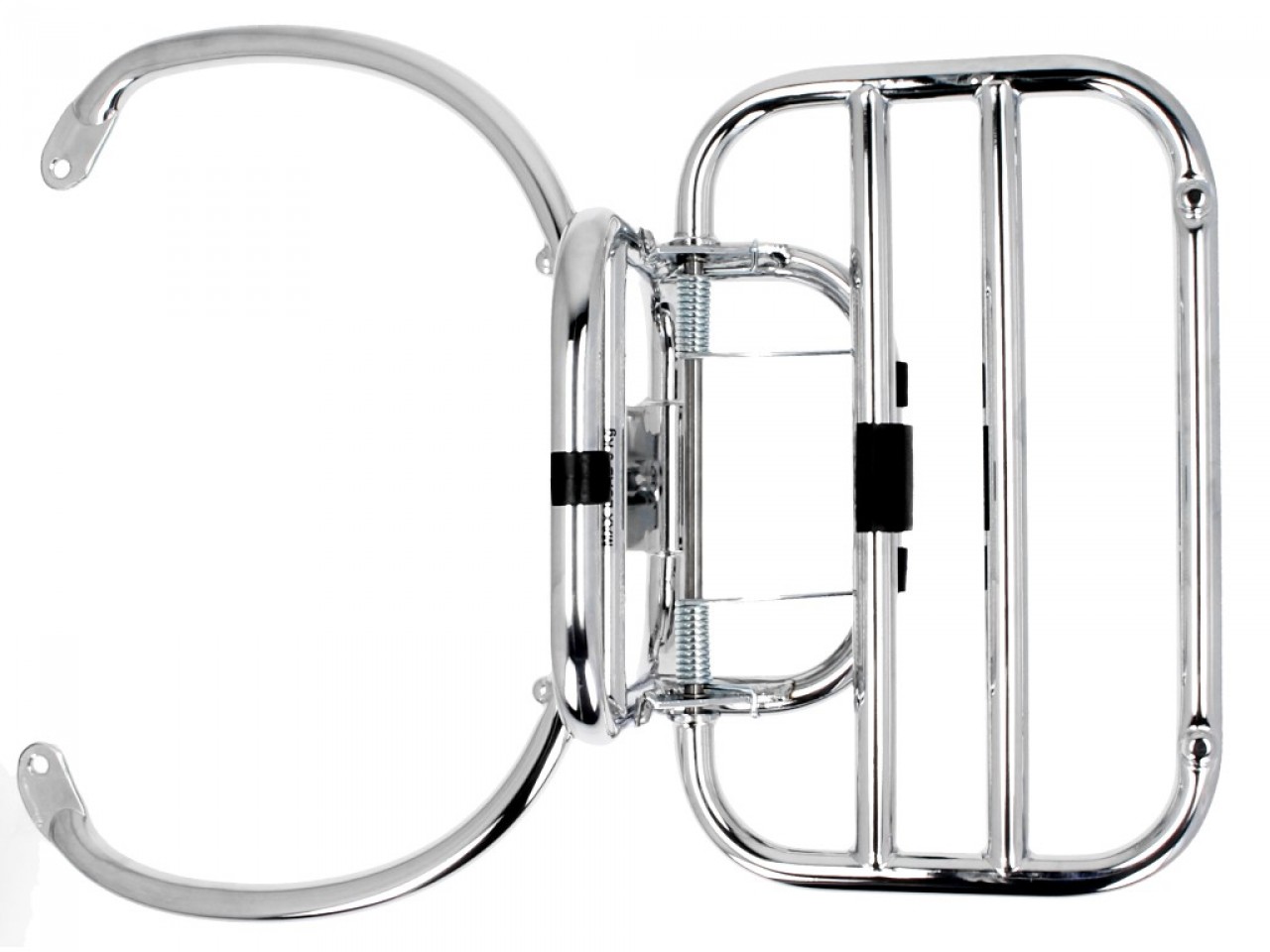 Porte-bagages arrière original rabattable chromé pour Vespa GTS/GTV