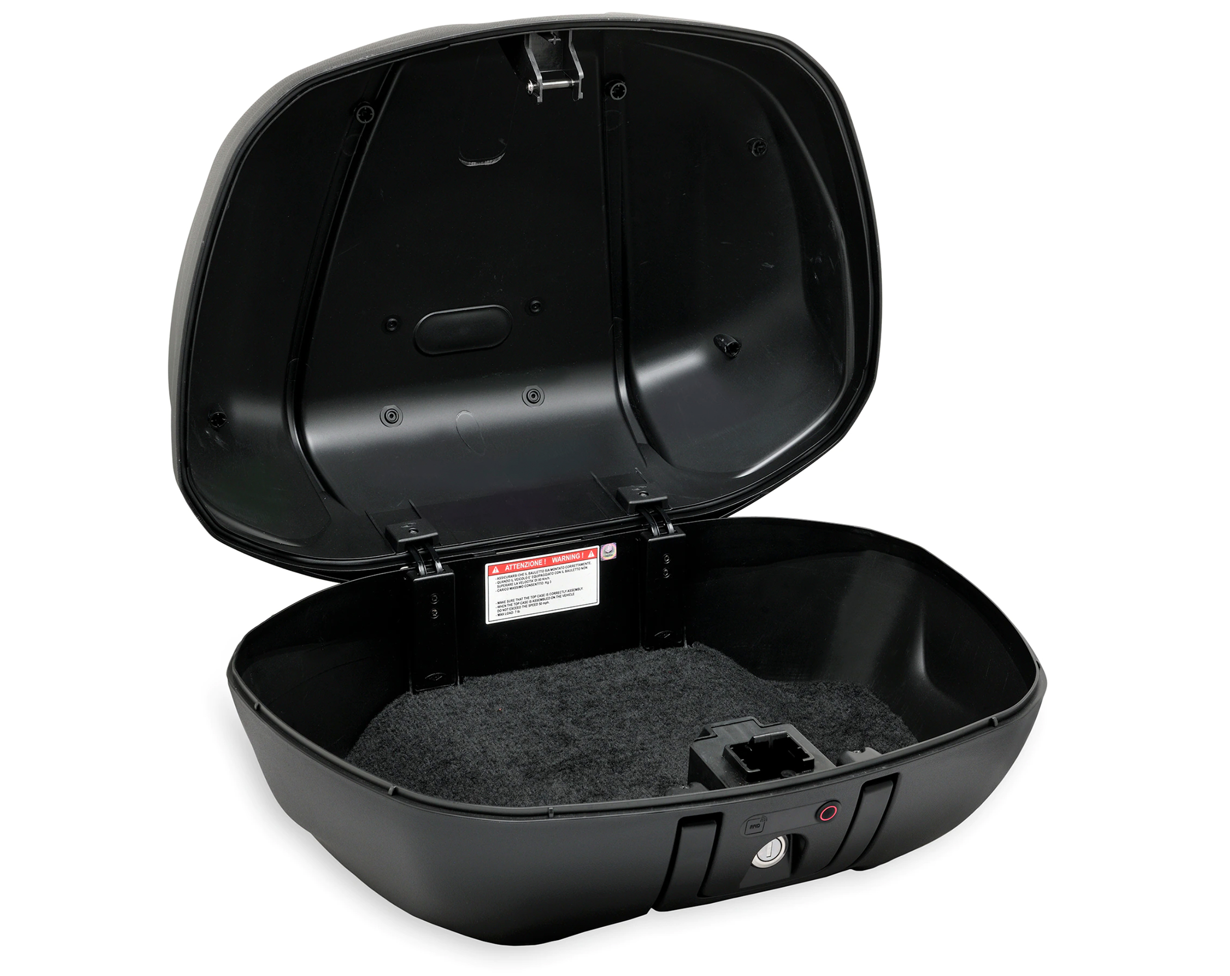 Top Case Kit Keyless 52L (y compris plaque de maintien) pour Beverly HPE Original Piaggio