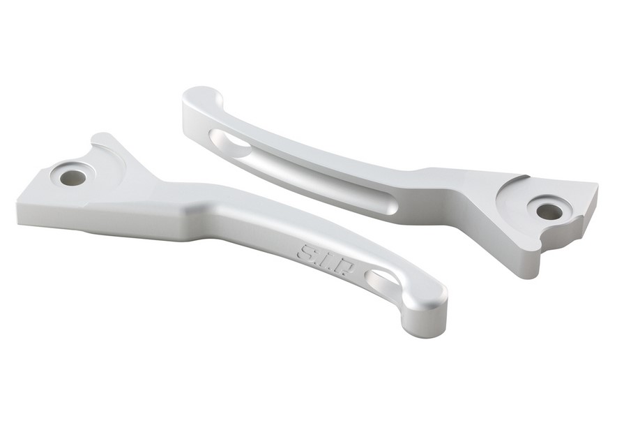 Levier de frein sport Shorty pour Vespa, droite et gauche, argent mat