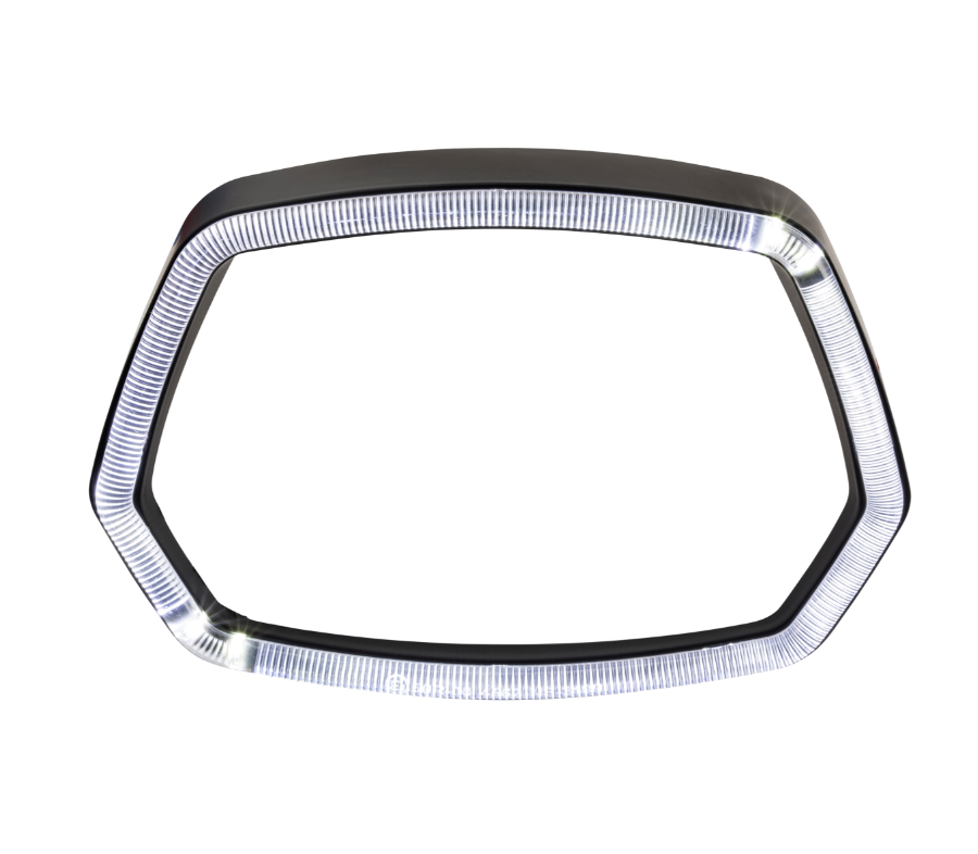 Anneau de lampe LED anneau lumineux pour Vespa Sprint 50ccm 2T/4T, noir mat