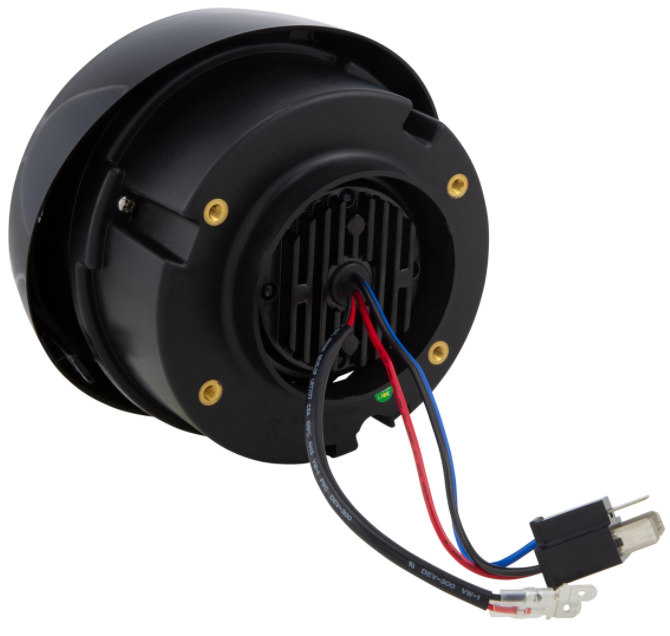 Phare LED pour Vespa Primavera 50-150ccm 2T/4T (-'18), noir brillant