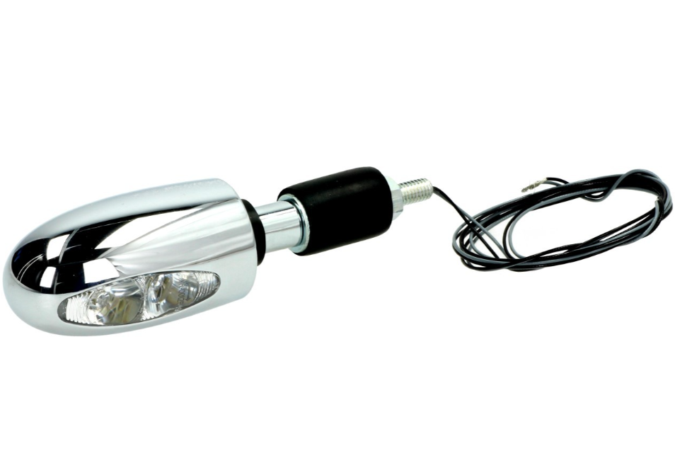 Clignotants Kellermann, BL 1000, acier, LED, VR/VL, 12 V, chrome brillant, homologués E