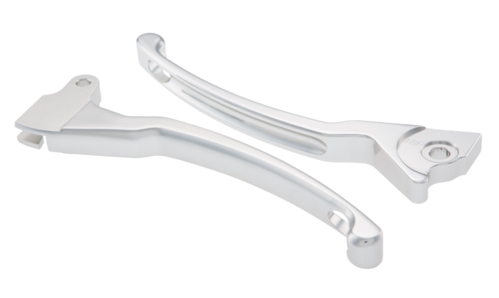 Jeu de leviers sport frein gauche/droit pour Vespa LX/​LXV/​S/​Primavera/​Sprint 50-150ccm, argent