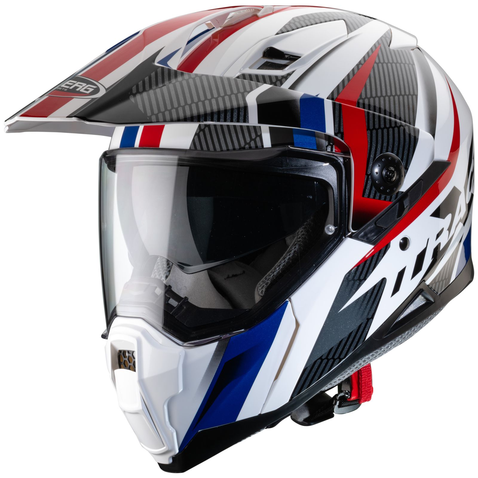 Caberg casque Xtrace Savana, blanc/rouge-bleu