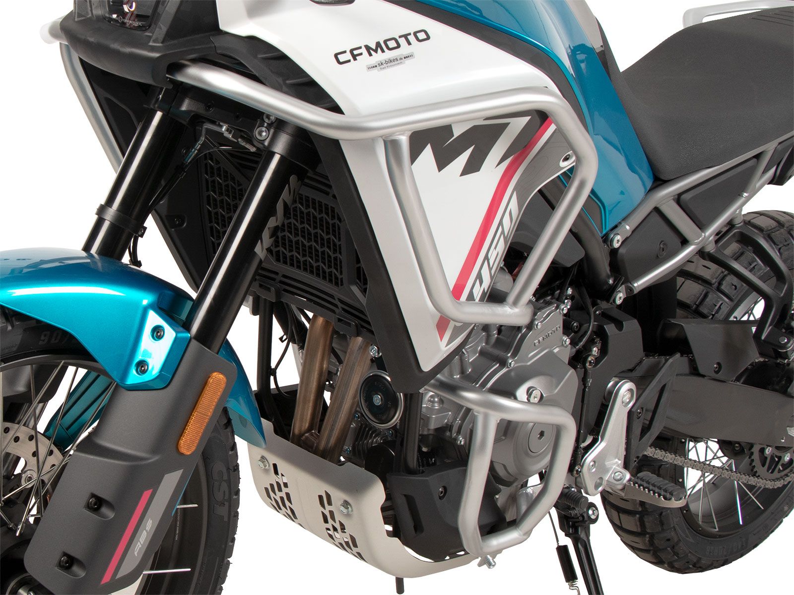 Arceau de protection du moteur argenté pour CFMoto 450 MT (24-) Hepco & Becker