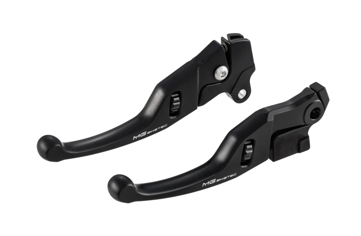 Kit de leviers de frein sport MG Biketec noirs pour Vespa Primavera /​Sprint 50-150 cm³ 4 temps (24-) Euro5+