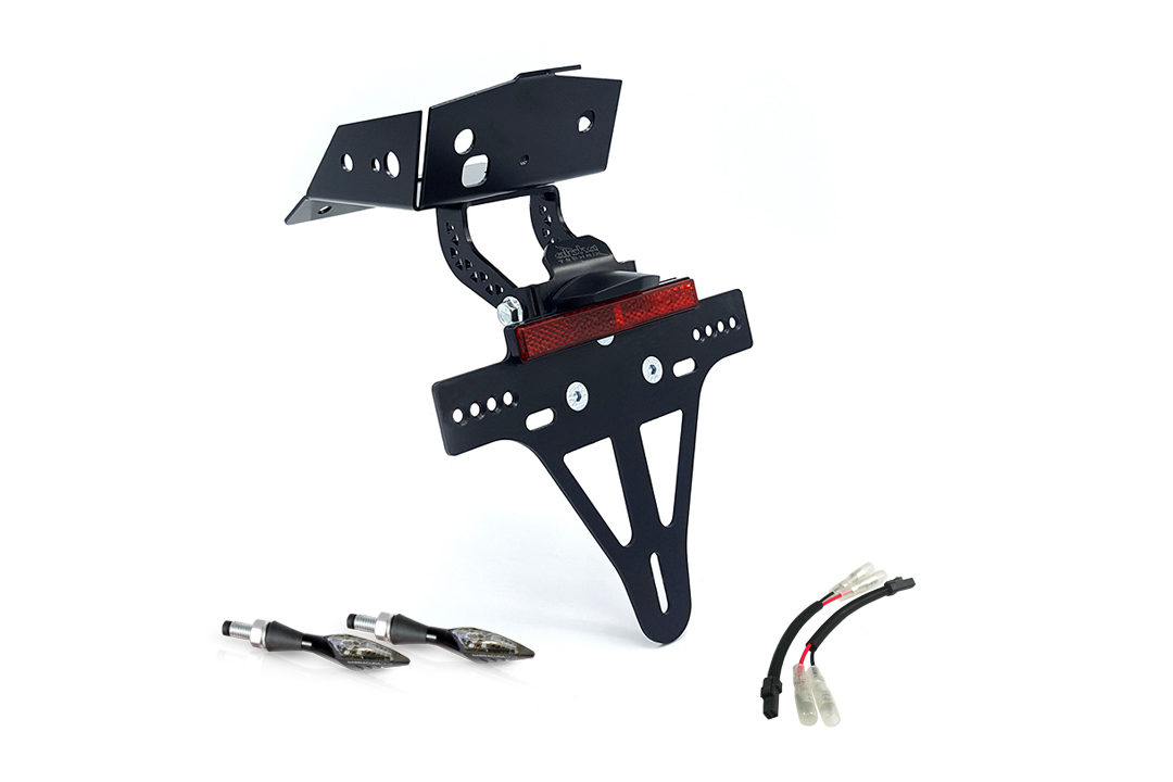 alpha Technik Kennzeichenhalter-Blinker-Kit X-LED für KTM 690 SMC R ab Modelljahr 2019 (Hinten)