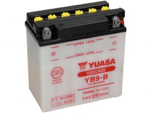 Batterie Yuasa YB9-B, 12 V, 9 A, standard, sans pack d'acide, 140x80x135
