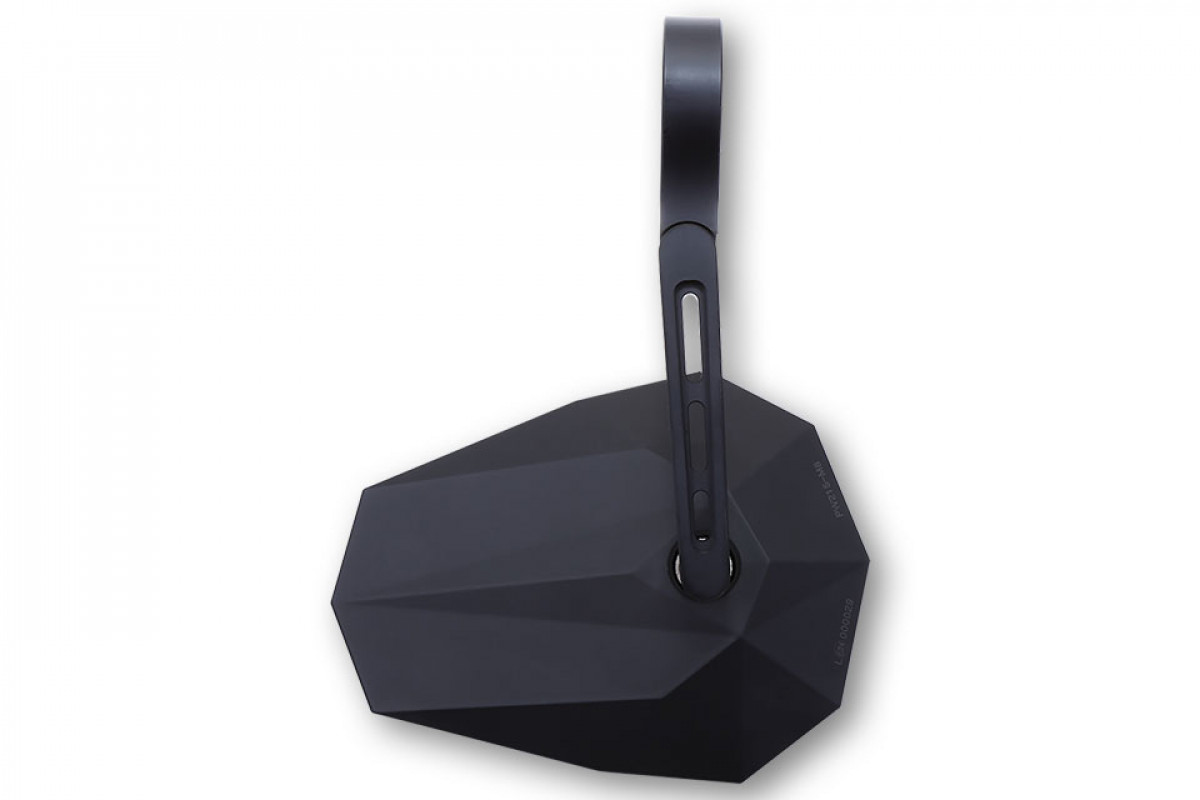 Lenkerendspiegel für Vespa links o. rechts, schwarz, Highsider Stealth X5