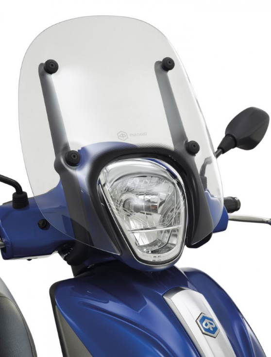 Pare-brise sport complet, transparent pour Medley Original Piaggio