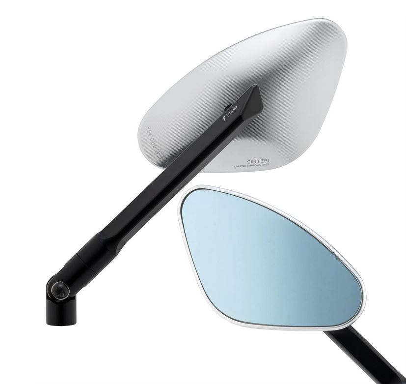 Rétroviseur RIZOMA Genesi gauche pour Vespa, argent anodisé