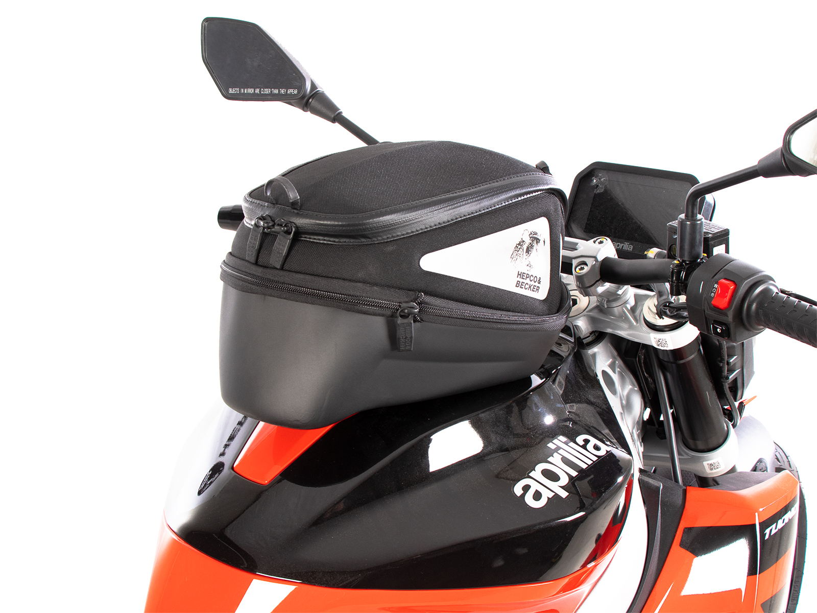 Anneau de réservoir Basic avec unité de fermeture de la sacoche de réservoir pour Aprilia Tuono 457 (25- ) Hepco & Becker