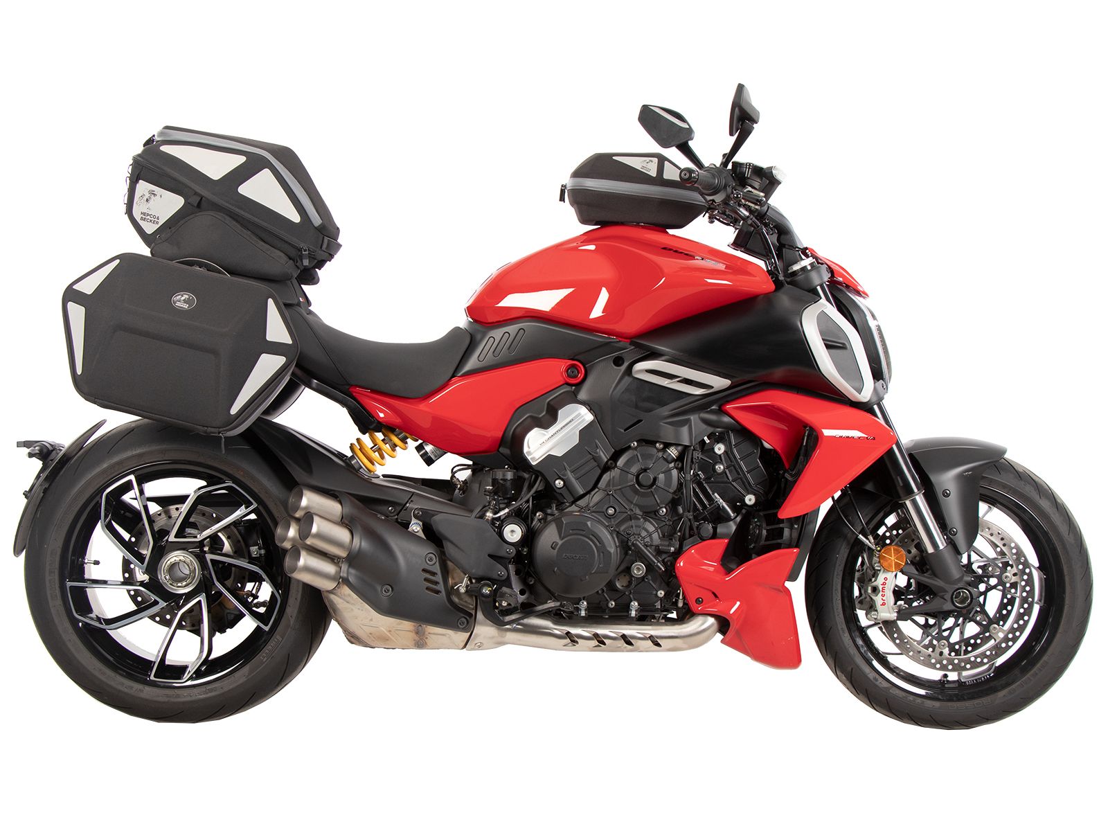 Anneau de réservoir Basic avec unité de fermeture de la sacoche de réservoir pour Ducati Diavel V4 (23-) Hepco & Becker