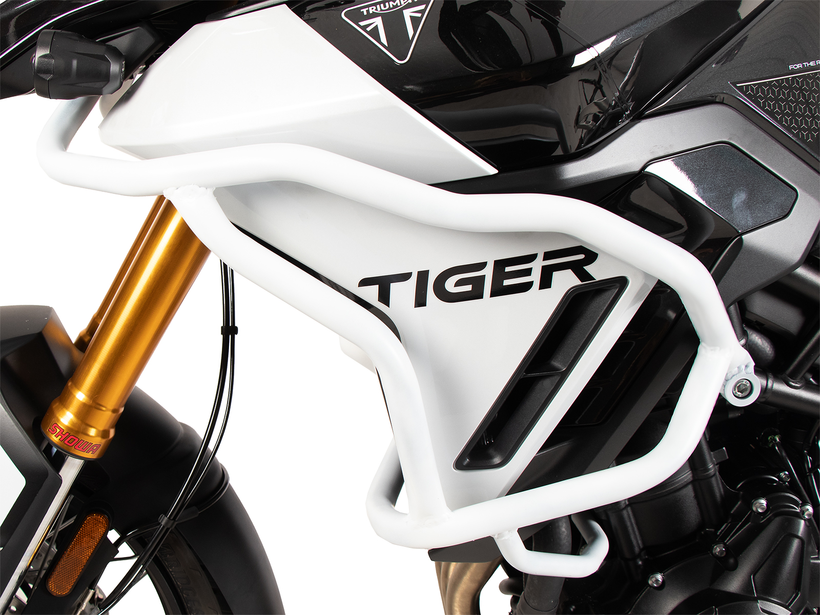 Arceau de protection du réservoir "Solid" blanc pour Triumph Tiger 900 Rally Pro (24-) Hepco & Becker