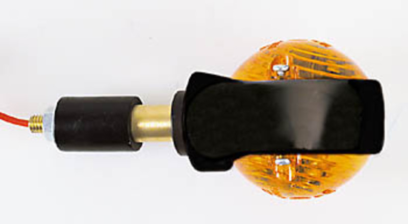 HIGHSIDER Smart œil de bœuf ampoules clignotants de guidon boîtier noir / lentille orange (paire), avant