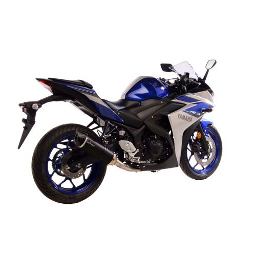 LeoVince Système d?èchappement SBK LV One Evo 2, Carbon, Système complet pour Yamaha MT-03 / YZF-R3