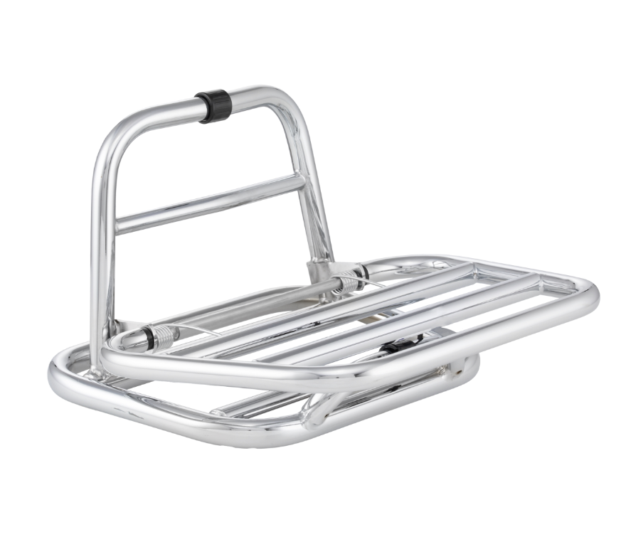 Porte-bagages arrière pour Vespa 946 3V i.e. 125cc, pliable, chrome