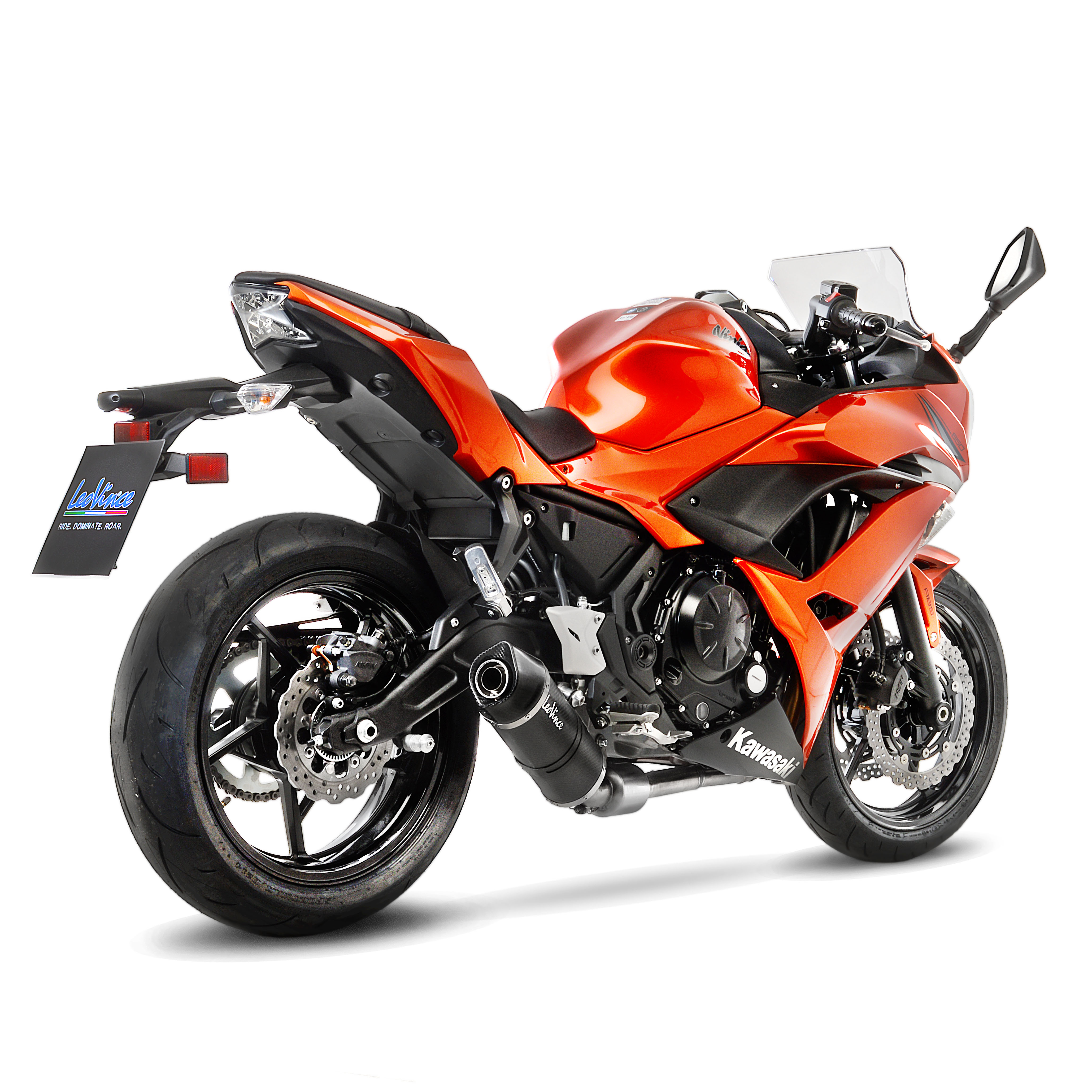 LeoVince Système d?èchappement SBK LV One Evo 2, Carbon, Système complet pour Z 650 / Ninja 650 (Bj.17-19)