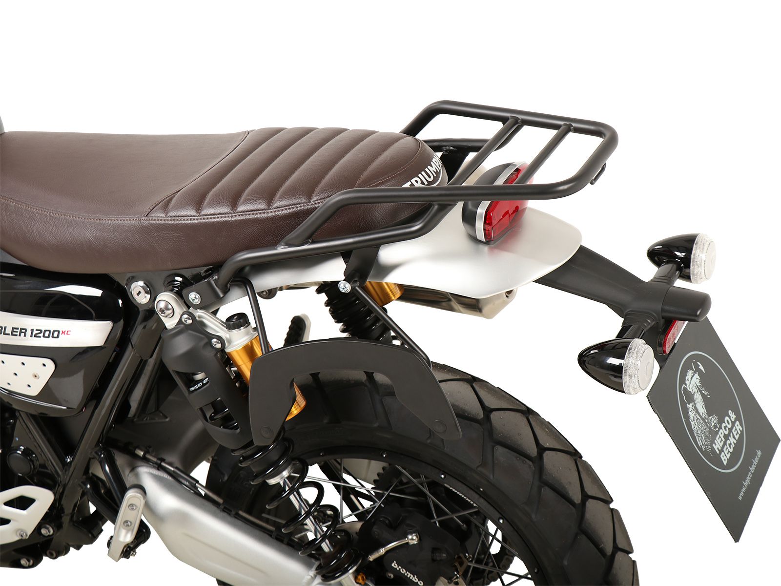 Porte-bagages tubulaire noir pour Triumph Scrambler 1200 XE (24- ) Hepco & Becker
