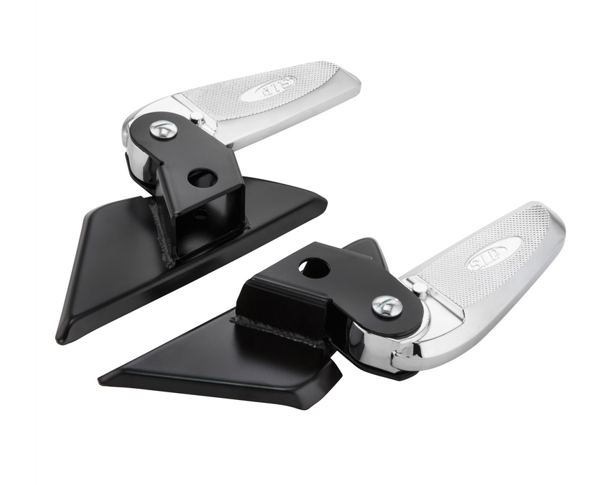 Repose-pieds droit et gauche pour Vespa LX /LXV /S 50-150ccm, noir/chrome