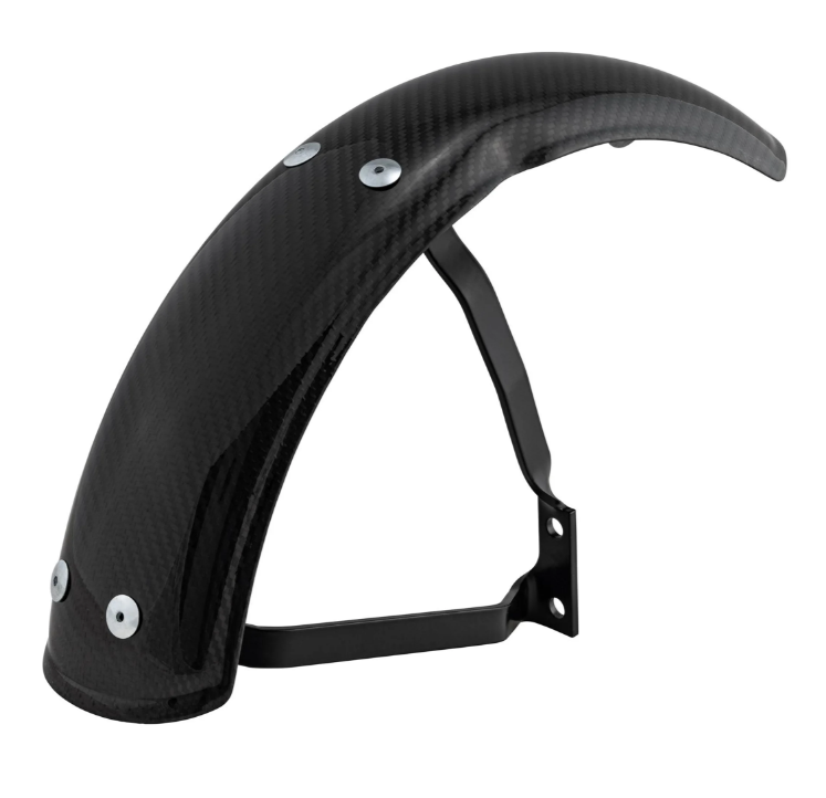 Aile Garelli EVO II pour Vespa PX 80-200ccm, carbone, support noir