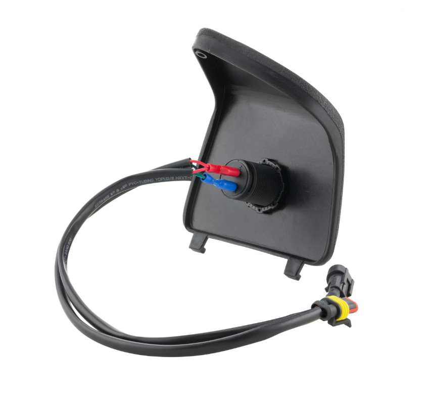 Cache-bagages gauche avec prise USB pour Vespa GTS/GTS Super/GTV/GT, noir