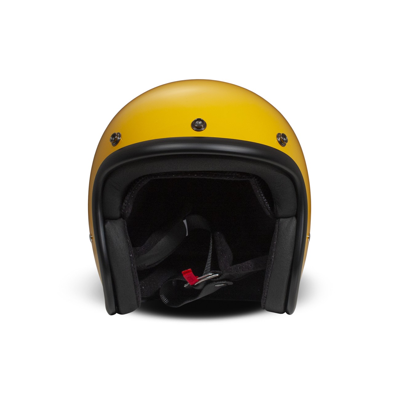DMD casque jet rétro, jaune, brillant, Yellow, fibre de verre, ECE 22.06