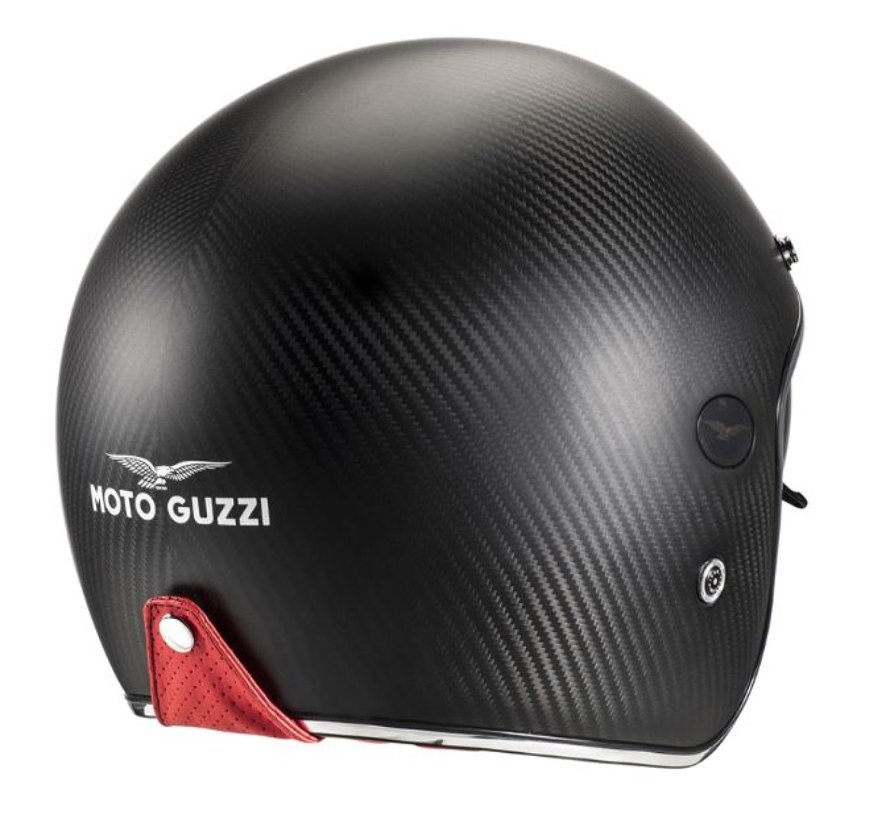 Moto Guzzi casque jet carbone noir / rouge