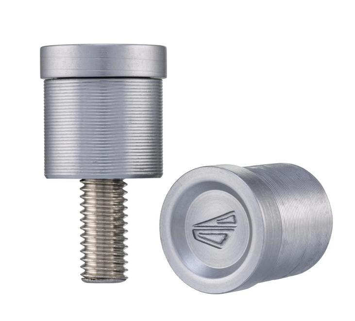 Cache trou de rétroviseur gauche & droit FABRICA pour Vespa, gris anodisé