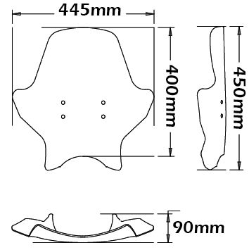 Pare-brise moyenne pour BMW G 650 Xcountry (06-09), fumé clair