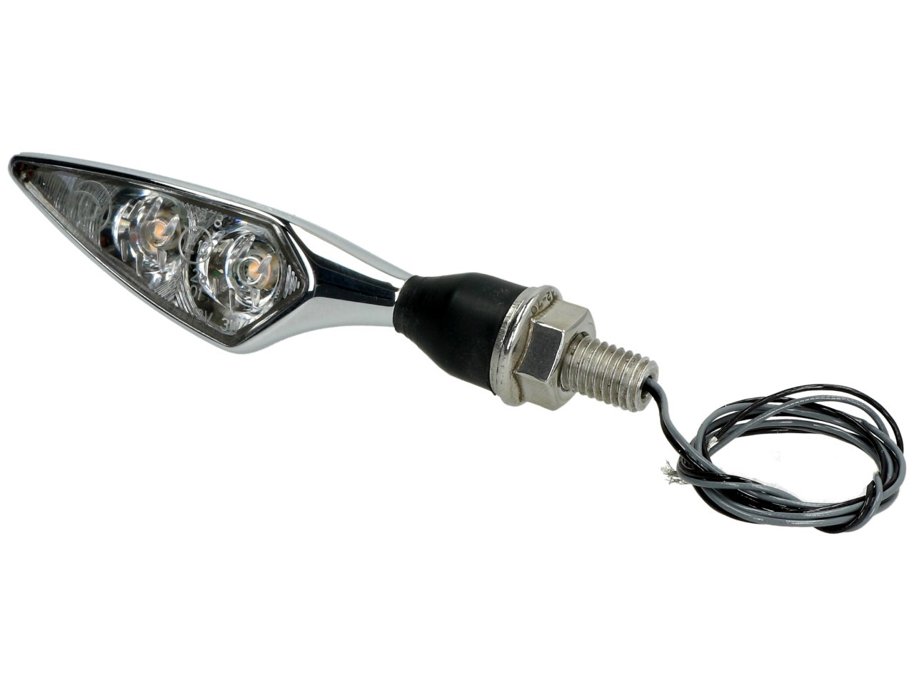 Clignotants Kellermann, Rhombus Extreme, acier, LED, VR/HL, 12 V, chrome brillant, M8x20, homologués E
