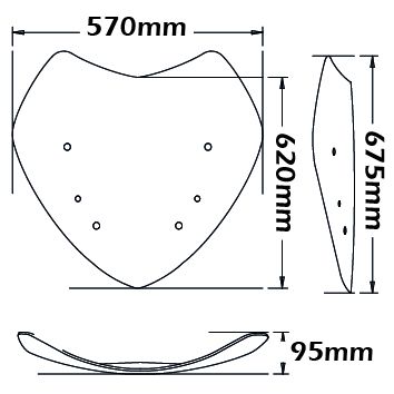 Bulle type original - hauteur 675 mm pour BMW R 1200 RT (05-09)