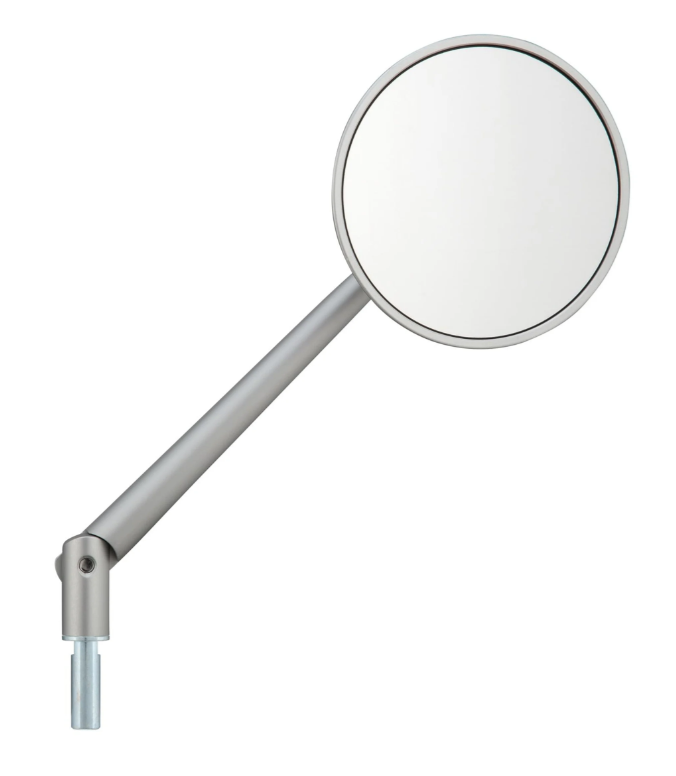 Rétroviseur standard pour Vespa, filetage à droite, argent mat