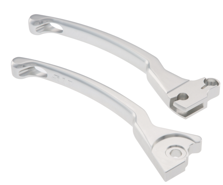 Jeu de leviers sport frein gauche/droit pour Vespa LX/​LXV/​S/​Primavera/​Sprint 50-150ccm, argent