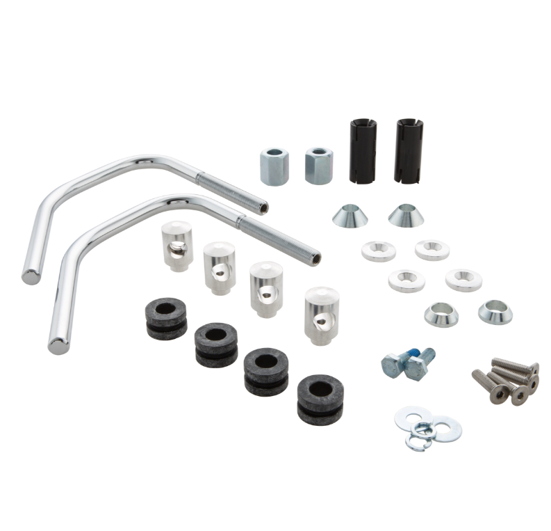 Flyscreen pour Vespa Sprint 50-150ccm 2T/4T, support argenté, teinté noir