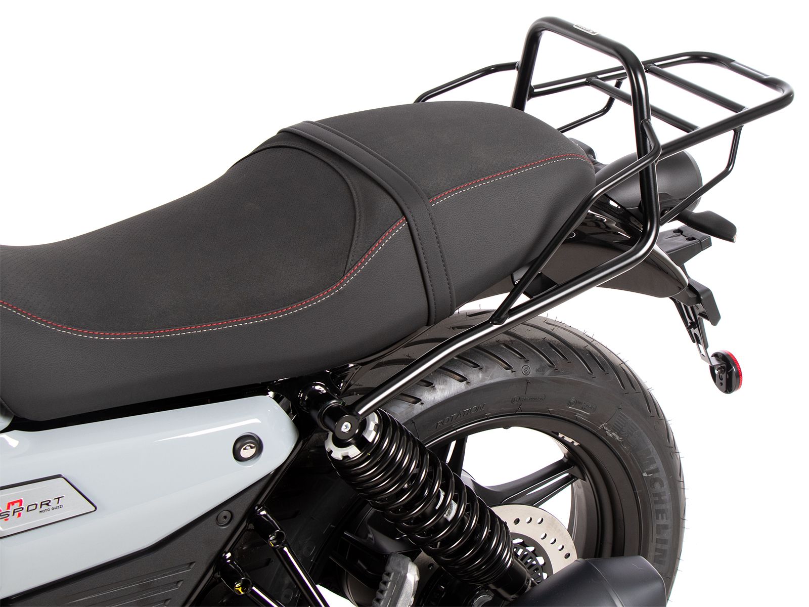 Pont à bagages tubulaire support de top case noir pour Moto Guzzi V7 850 Sport (25-) Hepco & Becker