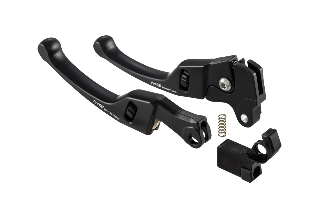 Kit de leviers de frein sport MG Biketec noirs pour Vespa Primavera /​Sprint 50-150 cm³ 4 temps (24-) Euro5+