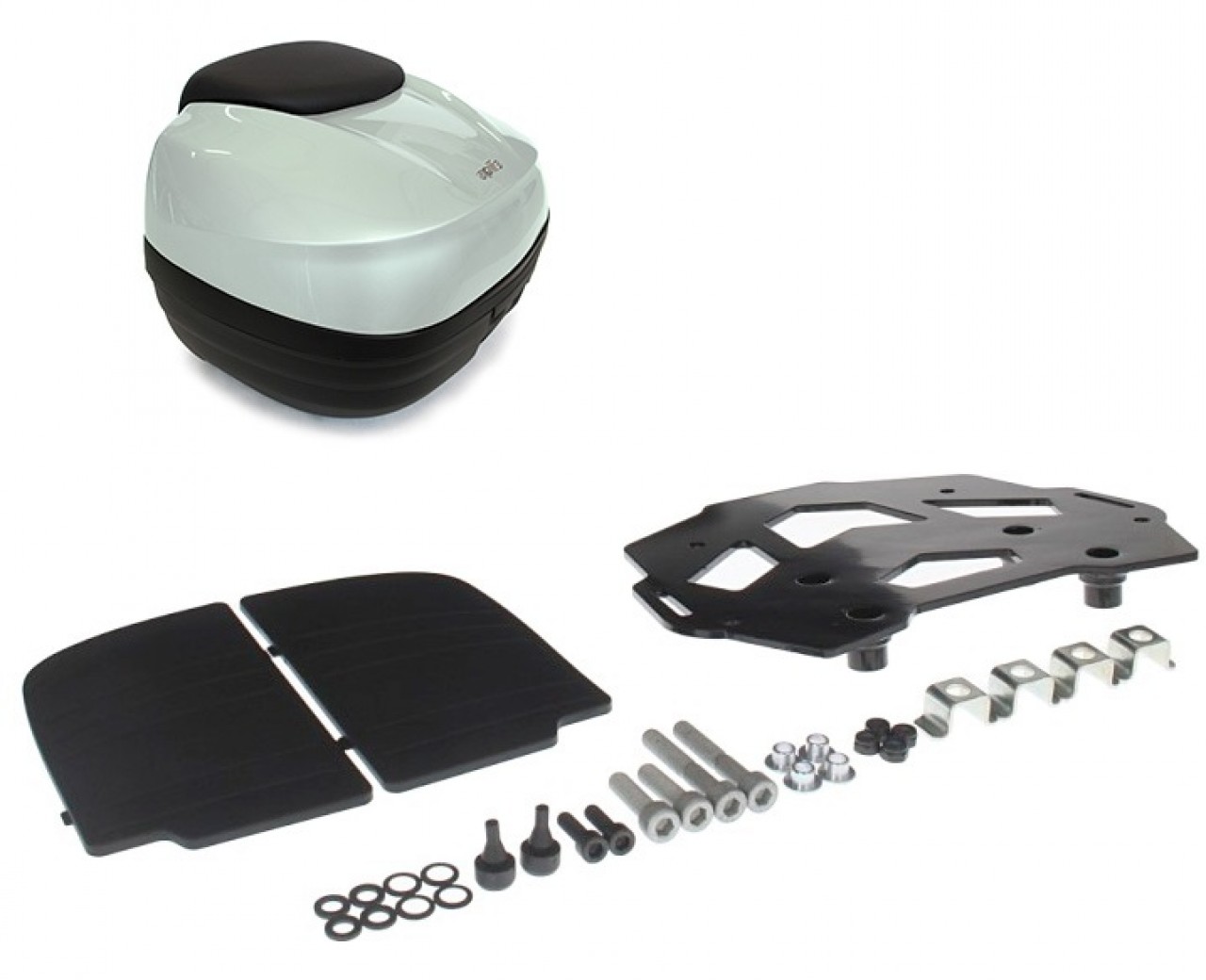 Top Case, blanc, 40 L pour Aprilia Caponord
