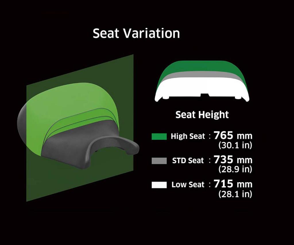 Banc haut (+30mm) pour Kawasaki Eliminator 500 (24-) Original