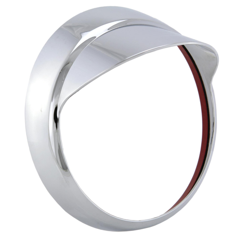 Anneau de lampe avec abat-jour pour Vespa LX 50-150ccm, chrome