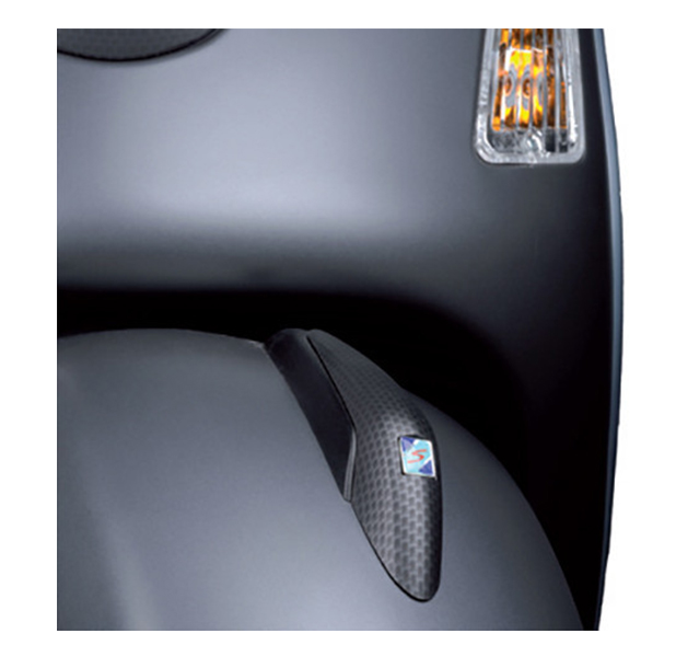 Enjoliveur original Vespa pour garde-boue, carbone