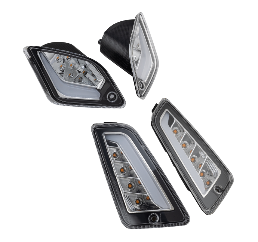 Kit de clignotants avant & arrière pour Vespa GTS/GTS Super/GTV 125-300ccm, clair