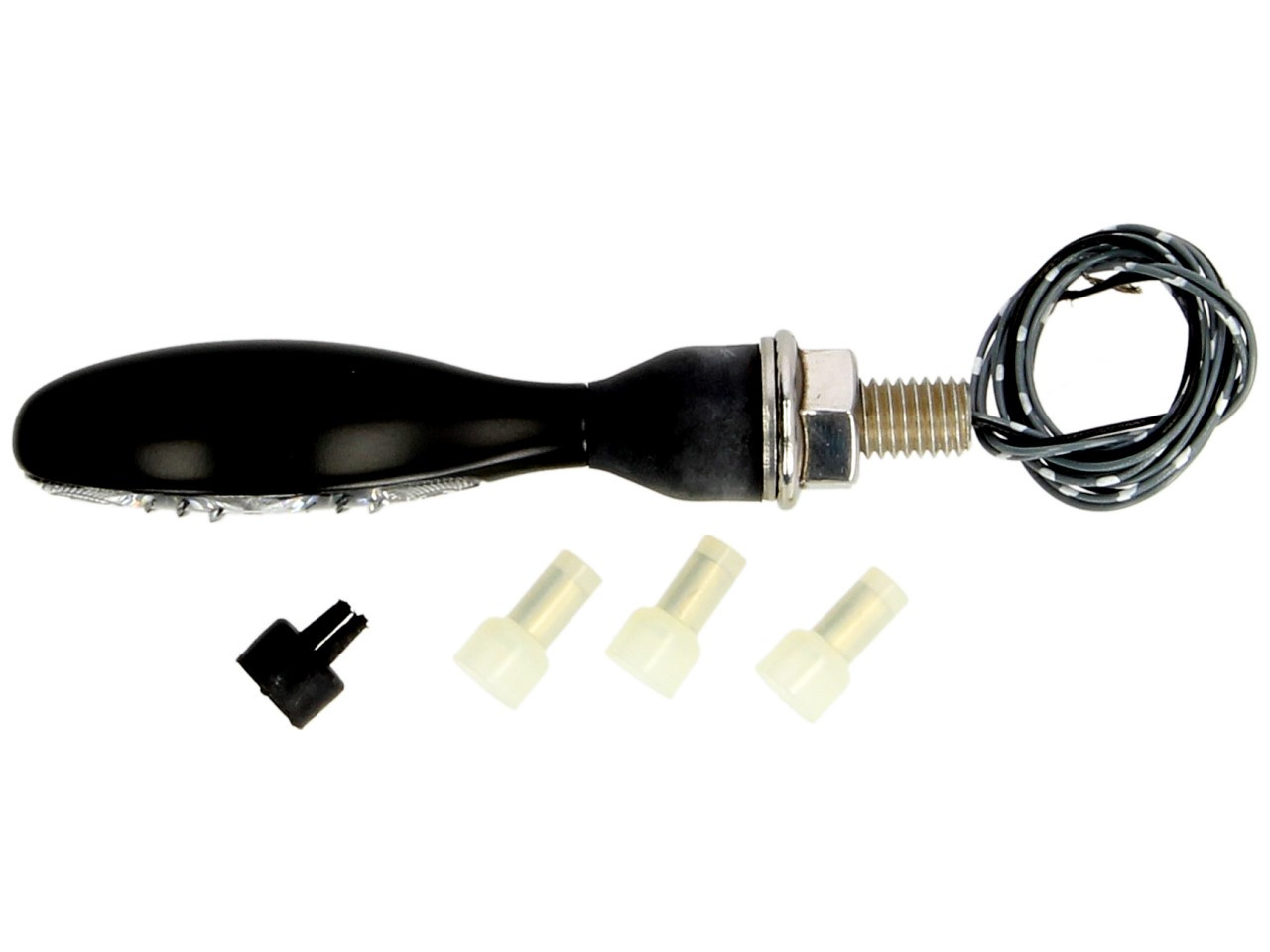 Clignotant Kellermann avec feu de position, Micro 1000 PL, acier, LED, VL/VR, 12 V, noir satiné