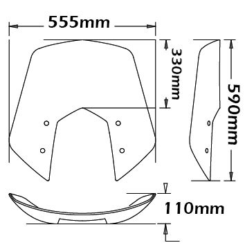 Bulle - hauteur 330 mm pour BMW R 1200 ST (04-07), transparent