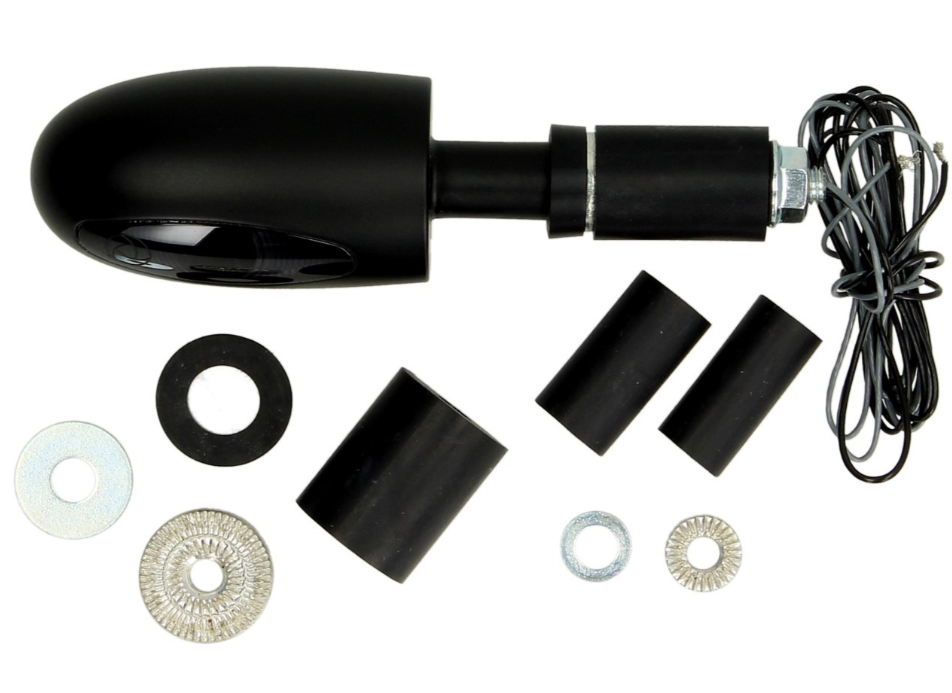 Clignotant Kellermann, BL 1000 Dark, acier, LED, VR/VL, 12 V, noir satiné, homologué E